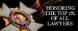 Honoring the top 1% of all lawyers